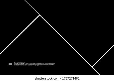 Black abstract background. Modern vector pattern with multicolor geometric shapes.
