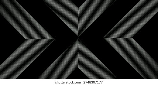 Black abstract background with overlapping glowing green and blue lines. Modern graphic design with a futuristic techno concept for website, poster, brochure, banner, and flyer. VOL. 2