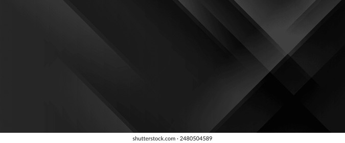 black abstract background with overlapping stripes. great for banner, website, poster, presentation, brochure, cover.