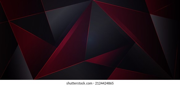 fondo abstracto negro, fondo , abstracto, fondo polígono elegante rojo abstracto