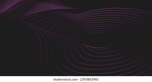 Black abstract background and purple line