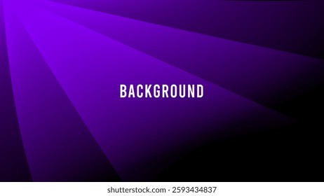 Black abstract background with purple overlay pattern and gradient shades, folds shape, light veil