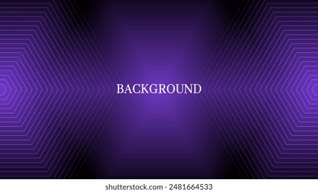 Black abstract background with purple triangular pattern, modern geometric texture, diagonal rays and angles, hexagons	