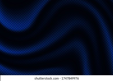 Schwarzer abstrakter Hintergrund. Realistische digitale Technologie mit einem blauen Punktmuster.