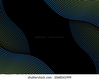 black abstract background with realistic gradient lines