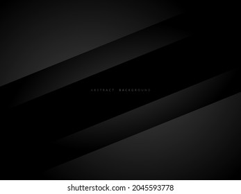  black abstract background with realistic paper cut