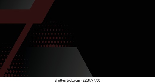 Fondo abstracto negro y figura roja 