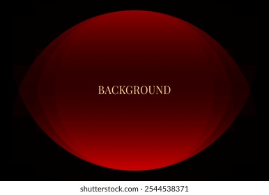 Black abstract background with red gradient ovals. Blended overlay pattern. Eye shape