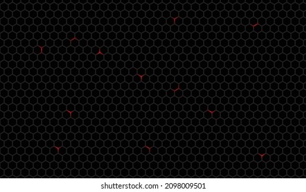Black abstract background and red lights