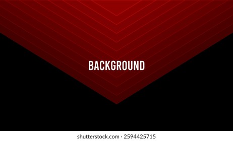 Black abstract background with red overlay triangular pattern, blended lines, outline pattern, envelope shape