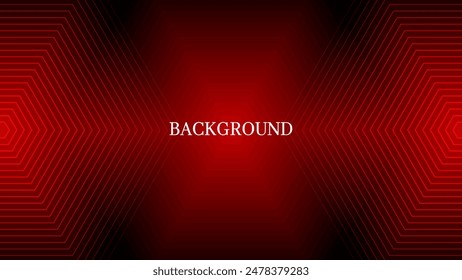 Black abstract background with red triangular pattern, modern geometric texture, diagonal rays and angles, hexagons