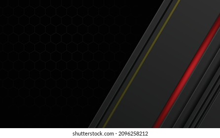 Black Abstract Background Red Yellow Lines Stock Vector (Royalty Free ...