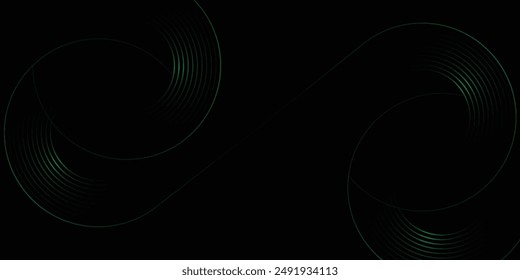Black abstract background with shining geometric lines. Modern shiny blue lines pattern. Elegant graphic design.