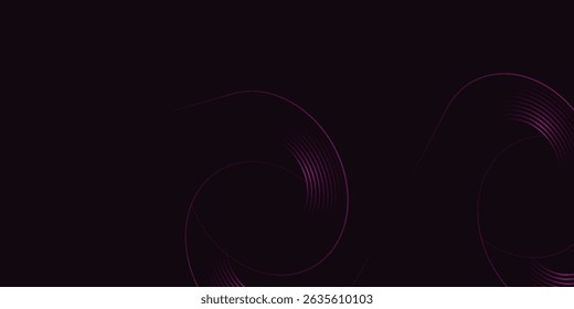 Black abstract background with shining geometric lines. Modern shiny blue lines pattern. Elegant graphic design. Futuristic technology concept. Suitable for posters, banners, brochures, covers, websit