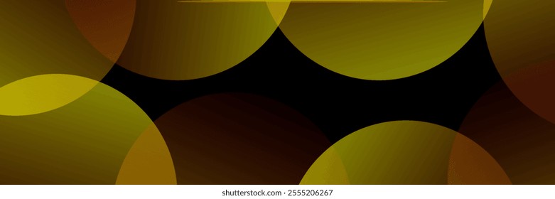 black abstract background with shiny geometric shapes graphics. Modern gradient circle. Dynamic shape. Suitable for covers, posters, brochures, presentations, vectors
