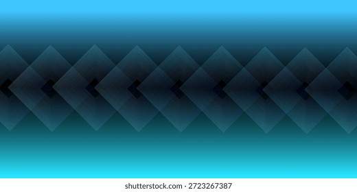 Black abstract background with shiny geometric lines. Modern shiny blue square line pattern. Elegant graphic design with sparkling color combination. Futuristic technology concept.