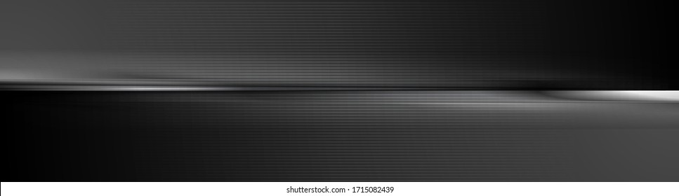 Black abstract background with smooth stripe. Minimal vector design