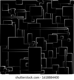 Black abstract background with square Element 
