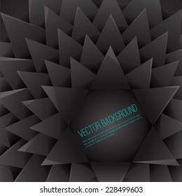 Black abstract background with star