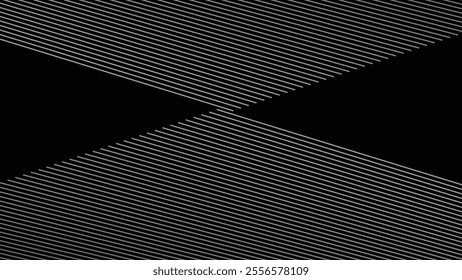 Black abstract background with stripes line for backdrop or presentation