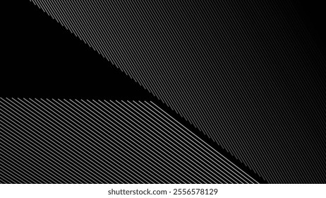 Black abstract background with stripes line for backdrop or presentation