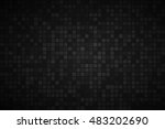 Black abstract background with transparent squares, vector illustration