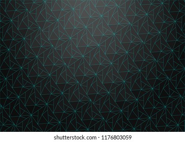 Black abstract background with triangles from the pale contour