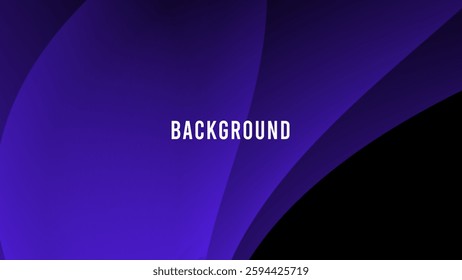 Black abstract background with ultramarine blue overlay pattern and gradient shades, folds shape, light veil	