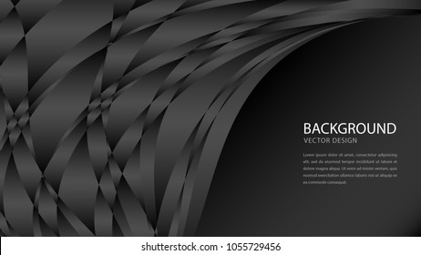 Black Abstract Background Vecter Illustration Wall Stock Vector ...