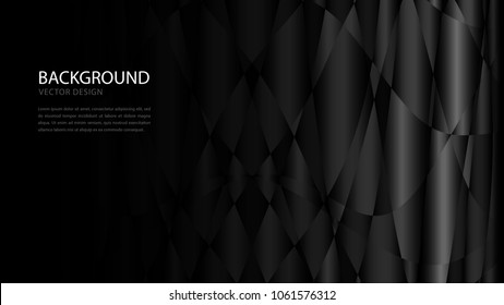 Black abstract background vecter illustration. wall. web banner. cover. card. texture. wallpaper