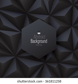 Black abstract background vector. Can be used in cover design, book design, website background, CD cover or advertising.