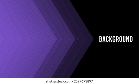 Black abstract background with violet overlay triangular pattern, modern geometric texture	