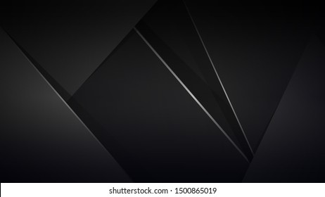 Black abstract background for web sites, covers, banners, flyers, headlines, landing pages, etc. Vector design.