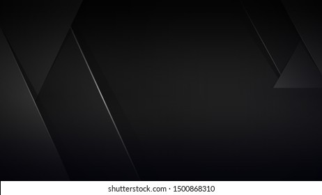Black abstract background for web sites, covers, banners, flyers, headlines, landing pages, etc. Vector design.