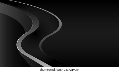 Black abstract background for web sites, covers, banners, flyers, headlines, landing pages, etc. Vector design.