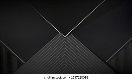 Black abstract background for web sites, covers, banners, flyers, headlines, landing pages, etc. Vector design.