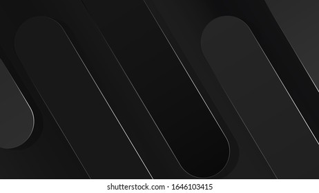 Black abstract background for web sites, covers, banners, flyers, headlines, landing pages, etc. Vector design.