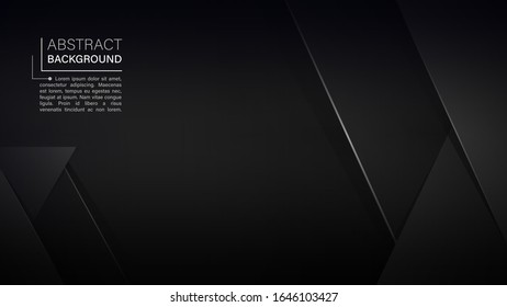 Black abstract background for web sites, covers, banners, flyers, headlines, landing pages, etc. Vector design.