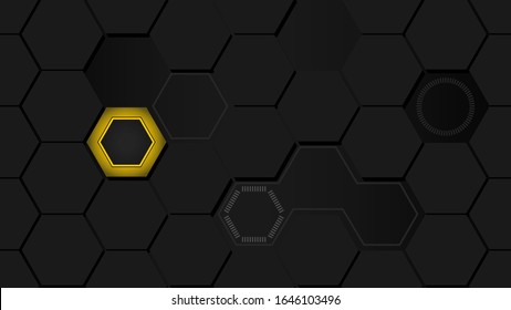 Black abstract background for web sites, covers, banners, flyers, headlines, landing pages, etc. Vector design.