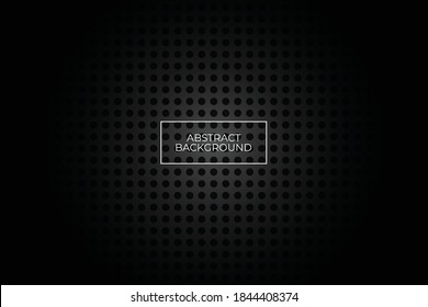 Black abstract background and white dots shadow. Great vectors for flyers, banners, social media, web design, applications, laptops, computers etc.