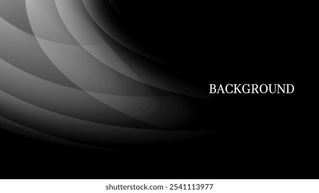 Fondo abstracto negro con malla de gradiente blanco. Diseño futurista	
