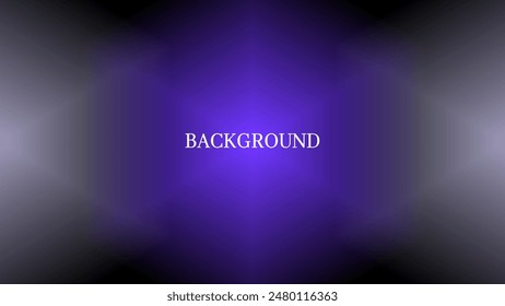 Black abstract background with white and purple holographic pattern, modern geometric texture, hexagons, stars