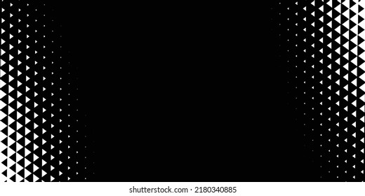 Black abstract background and white triangle