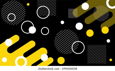 schwarz-abstrakter Hintergrund, gelb-weißer Farbkombination