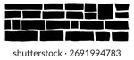 Black abstract blob shape with irregular organic frame for text box or square graphic element. This hand drawn design combines geometric and fluid forms for modern projects.