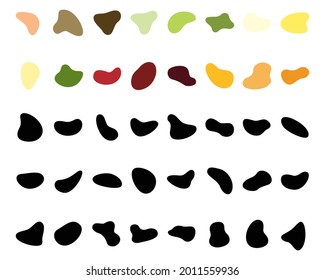 Schwarze abstrakte Bleichform. Flüssige Formelemente. Vektorgrafik