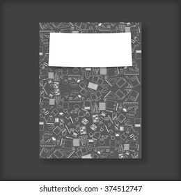 black abstract brochure