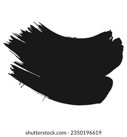 black abstract brush stroke  illustration vector isolated