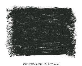 Golpes de pincel abstracto negro. Mancha de tinta aislada sobre fondo blanco. Elementos de diseño de textura de color gris. Ilustración vectorial, eps 10.