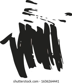 black abstract brushes element vector